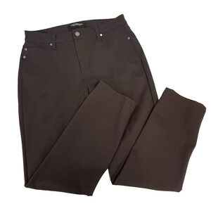 Liverpool LA Brown Stretch Trouser Pants Sz 8/29 Slim Career Work Office Casual